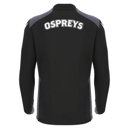 2025-2026 Ospreys Rugby Training Roundneck Top (Black)_3