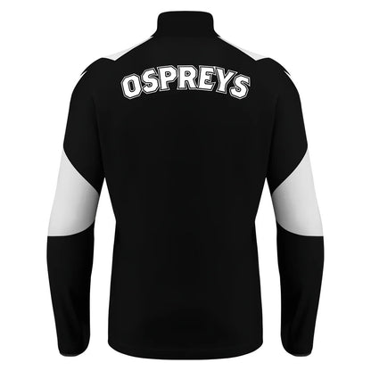 2025-2026 Ospreys Rugby 1/4 Zip Training Top (Black)_3