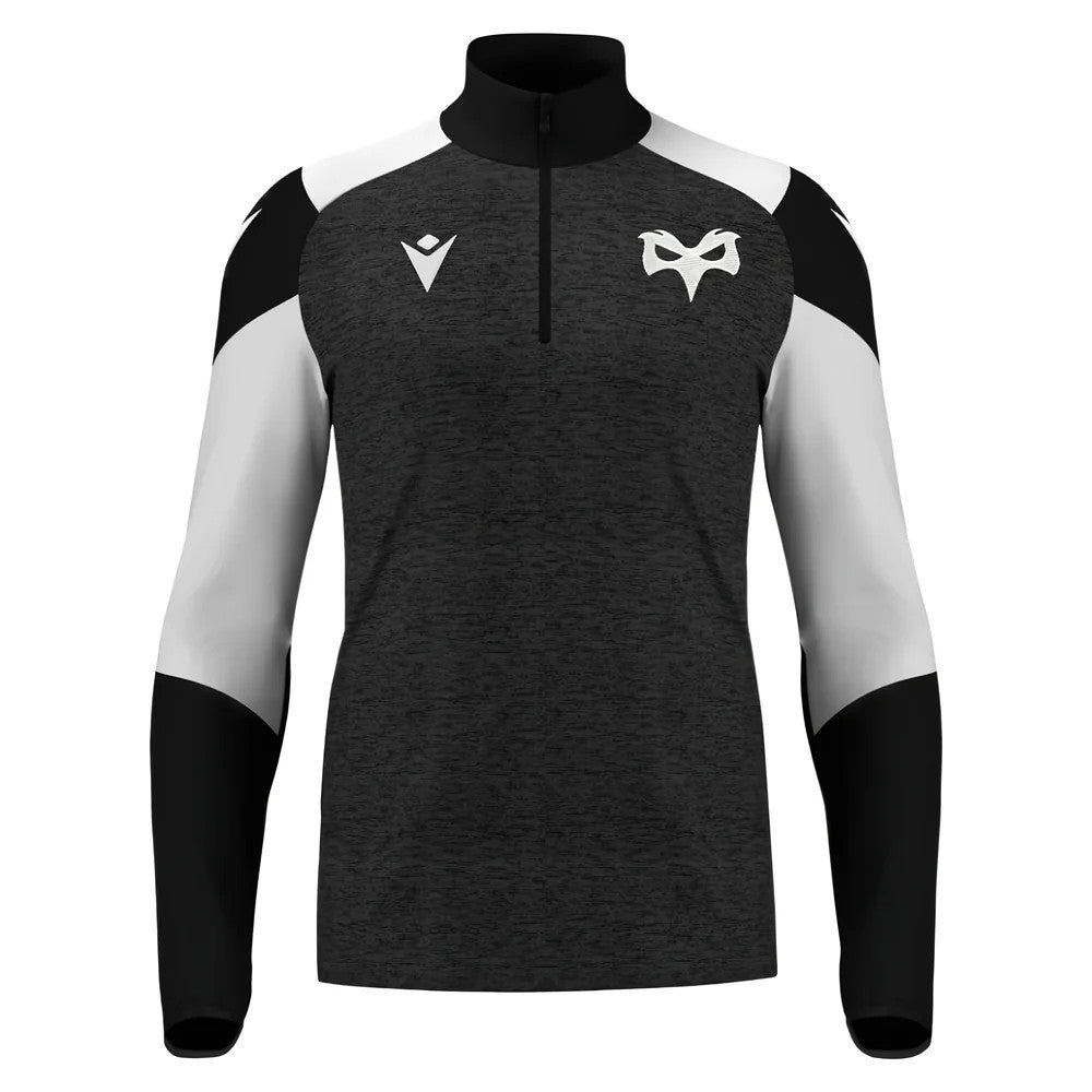 2025-2026 Ospreys Rugby 1/4 Zip Training Top (Black)_3