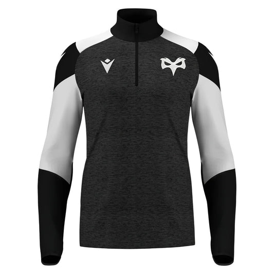 2025-2026 Ospreys Rugby 1/4 Zip Training Top (Black)_3