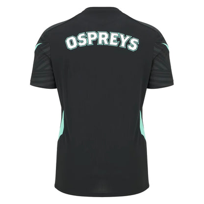 2025-2026 Ospreys Rugby Training Poly T-Shirt (Black)_1