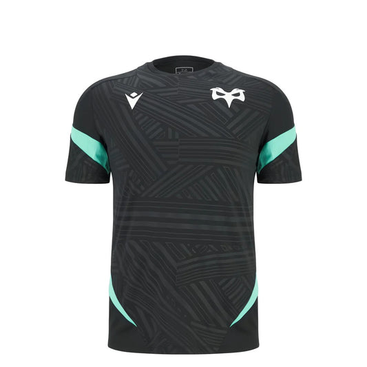 2025-2026 Ospreys Training Poly Rugby Shirt (Black) - Kids_1