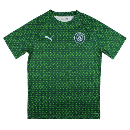 2025-2026 Man City Warm Up Jersey (Green Terrain) - Kids_1