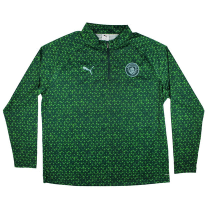 2025-2026 Man City Warm Up 1/4 Zip Top (Green Terrain)_1