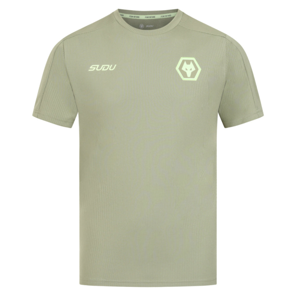2025-2026 Wolves Players Travel T-Shirt (Khaki)_2
