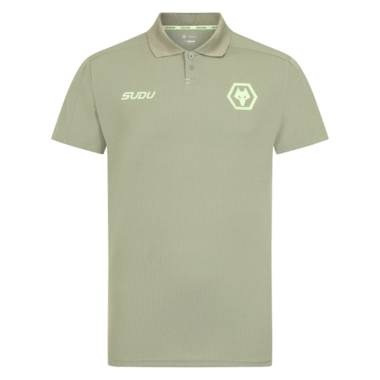 2025-2026 Wolves Players Travel Polo Shirt (Khaki)_2