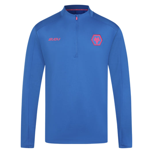 2025-2026 Wolves Players Training 1/4 Zip Top (Lapis Blue)_2