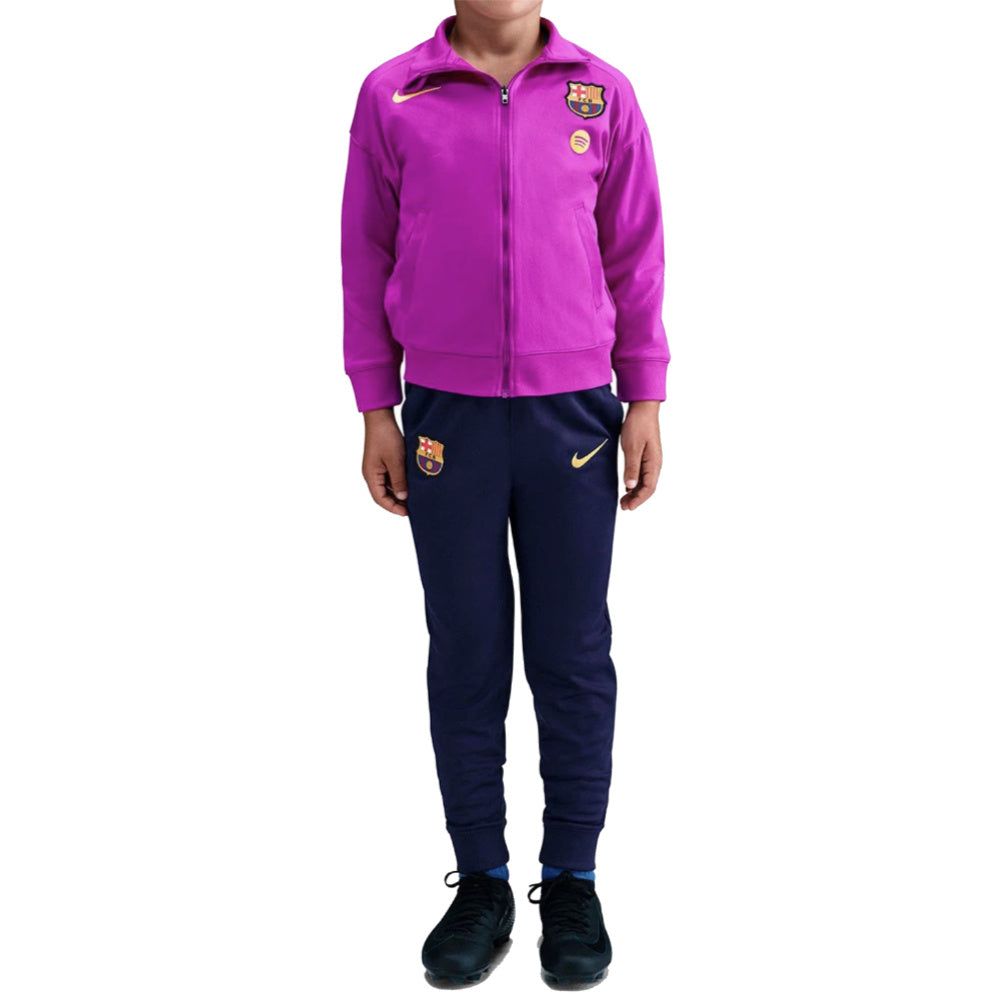 2025-2026 Barcelona Strike Dri-FIT Football Knit Tracksuit (Purple) - Little Kids_3