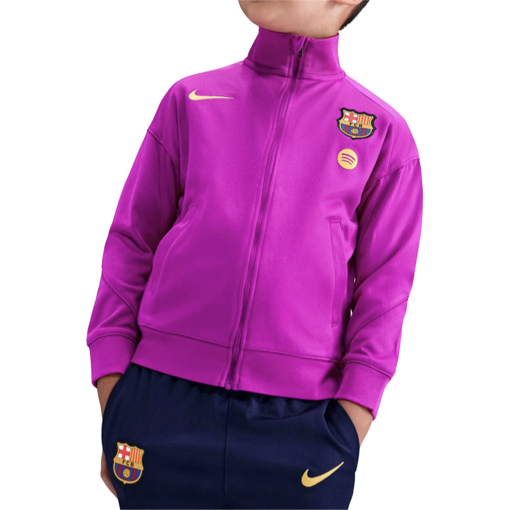 2025-2026 Barcelona Strike Dri-FIT Football Knit Tracksuit (Purple) - Little Kids_3