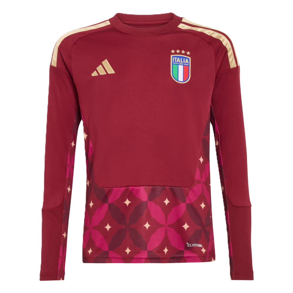 2026-2027 Italy Home Goalkeeper Shirt (Burgundy) - Kids_1