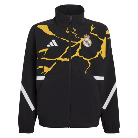 2025-2026 Real Madrid Anthem Jacket (Black) - Kids_2