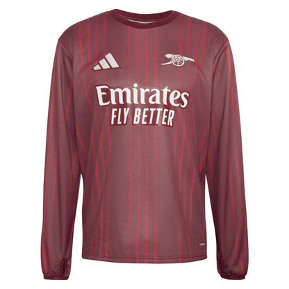 2025-2026 Arsenal Pre-Match Warm Up Top (Burgundy)_2