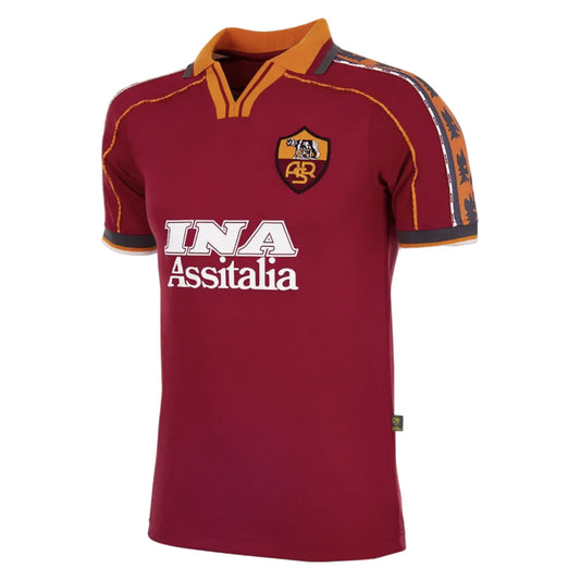 1998-1999 Roma Home Retro Football Shirt_0