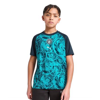 2025-2026 Man City Warm Up Jersey (Deep Navy) - Kids_1