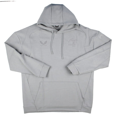 2025-2026 Leinster Rugby Travel Overhead Hoodie (Grey Marl)_0