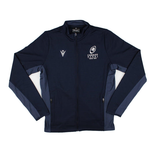 2025-2026 Cardiff Blues Rugby Travel 3D Full Zip Top (Navy)_0