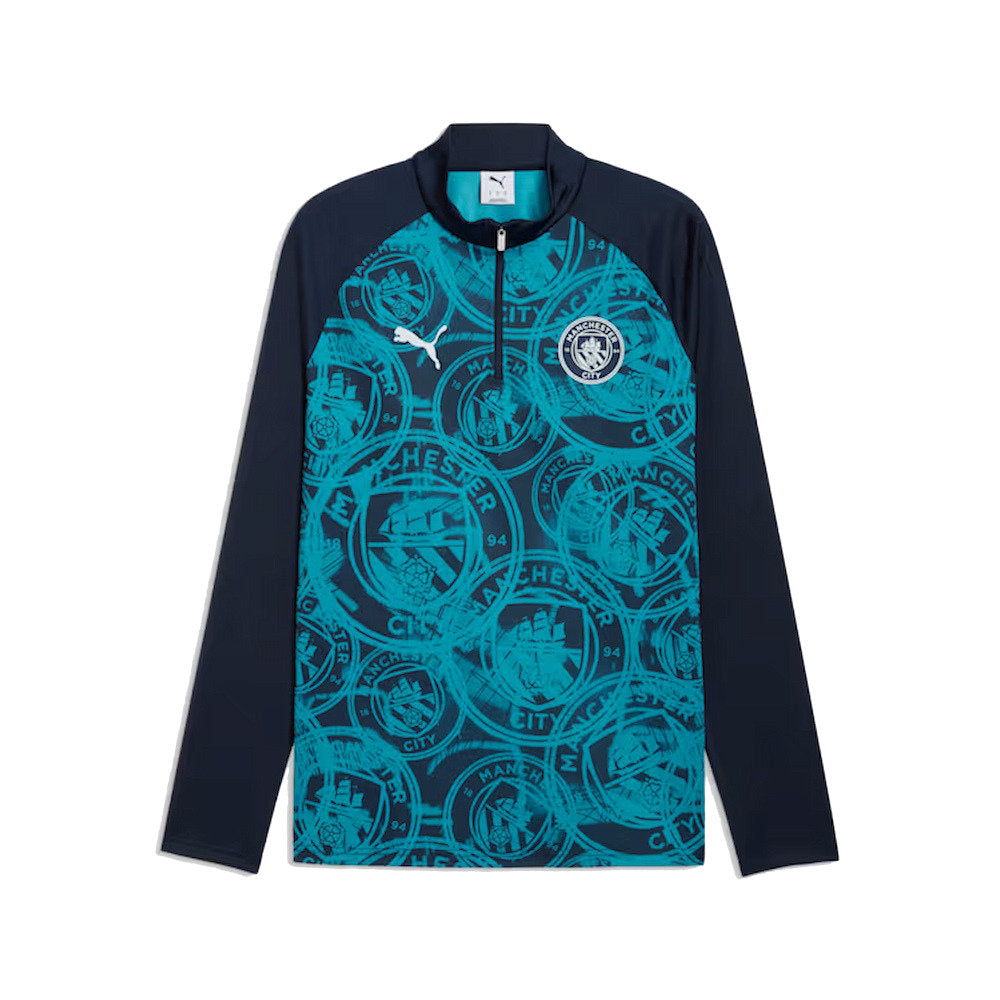 2026 Man City Warm Up 1/4 Zip Top (Deep Navy)_2