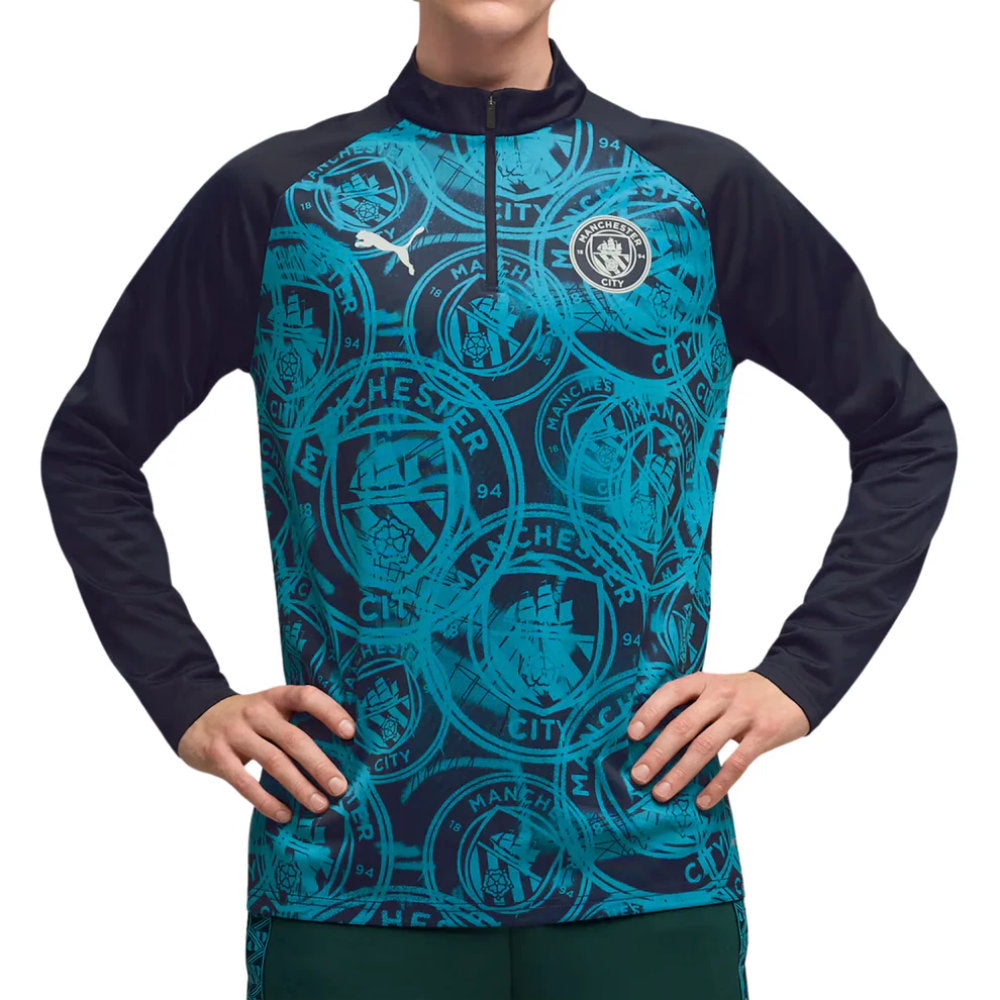 2026 Man City Warm Up 1/4 Zip Top (Deep Navy)_0
