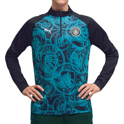 2026 Man City Warm Up 1/4 Zip Top (Deep Navy)_0