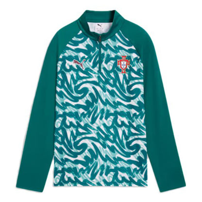 2026-2027 Portugal Warm Up 1/4 Zip Top (Green) - Kids_0