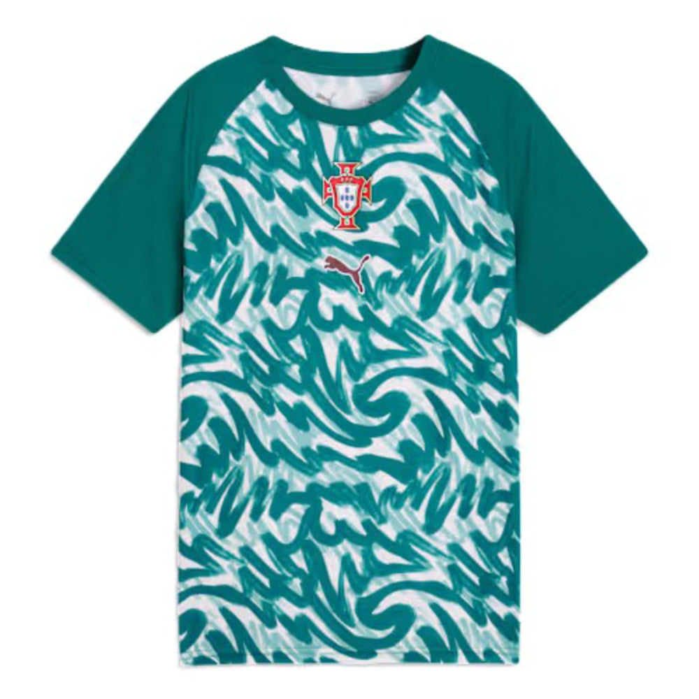 2026-2027 Portugal Warm Up Jersey (Green) - Kids_0