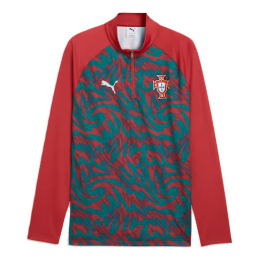 2026-2027 Portugal Warm Up 1/4 Zip Top (Red)_0