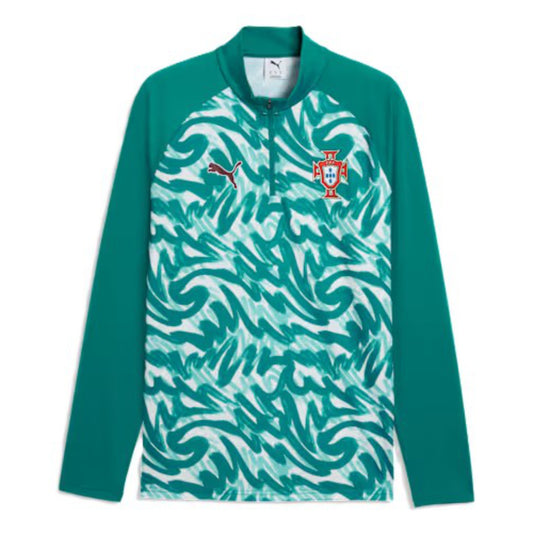 2026-2027 Portugal Warm Up 1/4 Zip Top (Green)_0