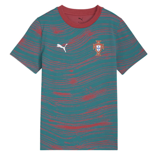 2026-2027 Portugal FtblCulture Tee AOP (Red-Green) - Kids_0