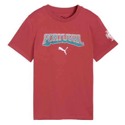 2026-2027 Portugal FtblCulture Tee (Red) - Kids_0