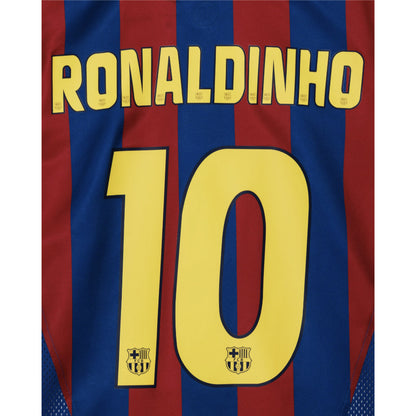 2005-2006 Barcelona T90 Reissue LS Home Shirt (Ronaldinho 10)_1