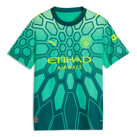 2026-2027 Man City Goalkeeper Shirt (Green) - Kids_0