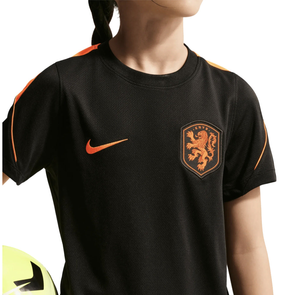 2026-2027 Netherlands Dri-Fit Shirt (Black/Orange) - Kids_2