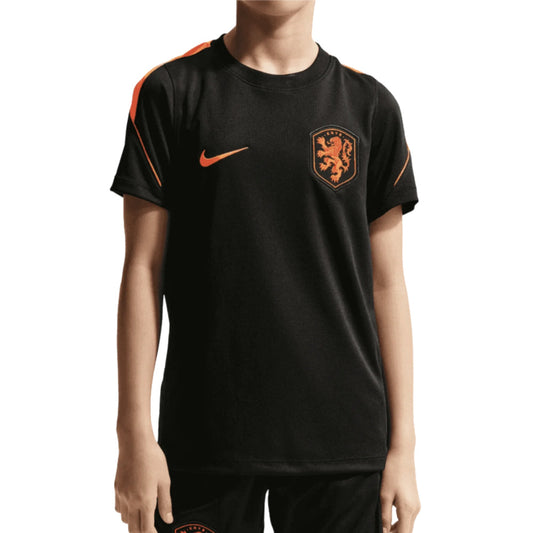 2026-2027 Netherlands Dri-Fit Shirt (Black/Orange) - Kids_0