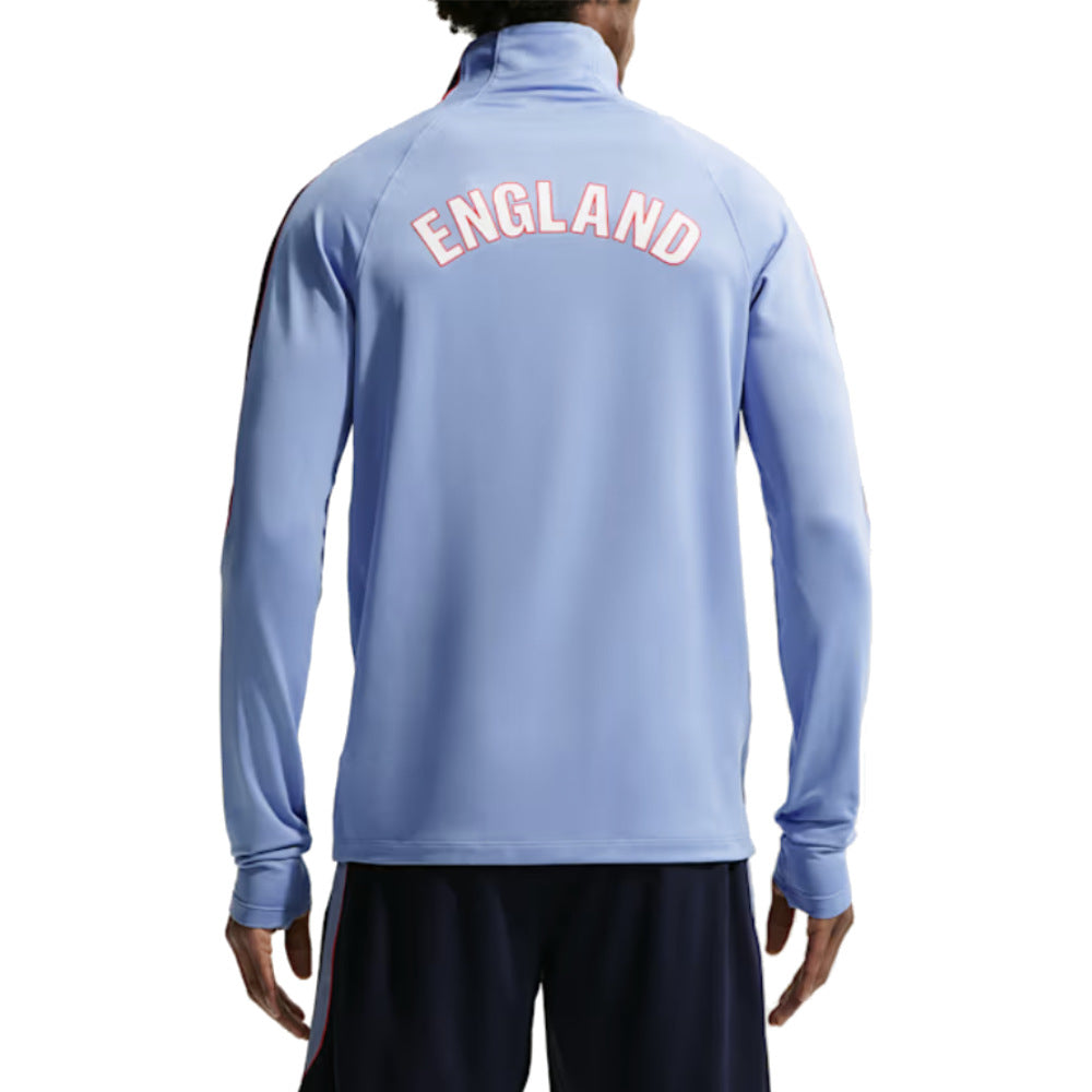 2026-2027 England Dri-Fit Strike 1/4 Zip L/S Drill Top (Work Blue)_2