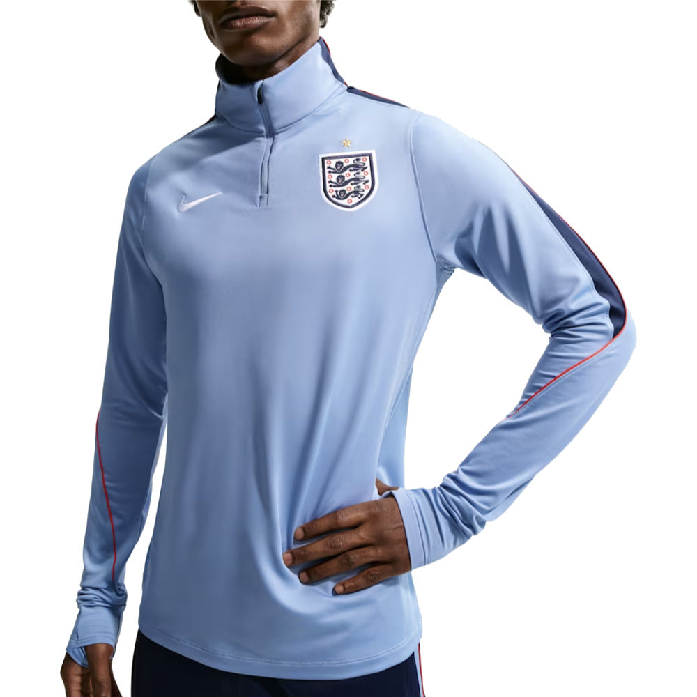 2026-2027 England Dri-Fit Strike 1/4 Zip L/S Drill Top (Work Blue)_0