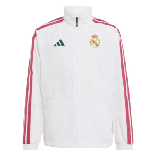 2026-2027 Real Madrid Anthem Jacket (White) - Kids_0