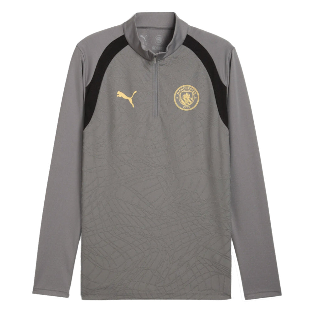 2026-2027 Man City Training 1/4 Zip Top (Cast Iron)_0