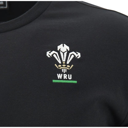2026-2027 Wales WRU Rugby Travel Cotton T-Shirt (Black)_1