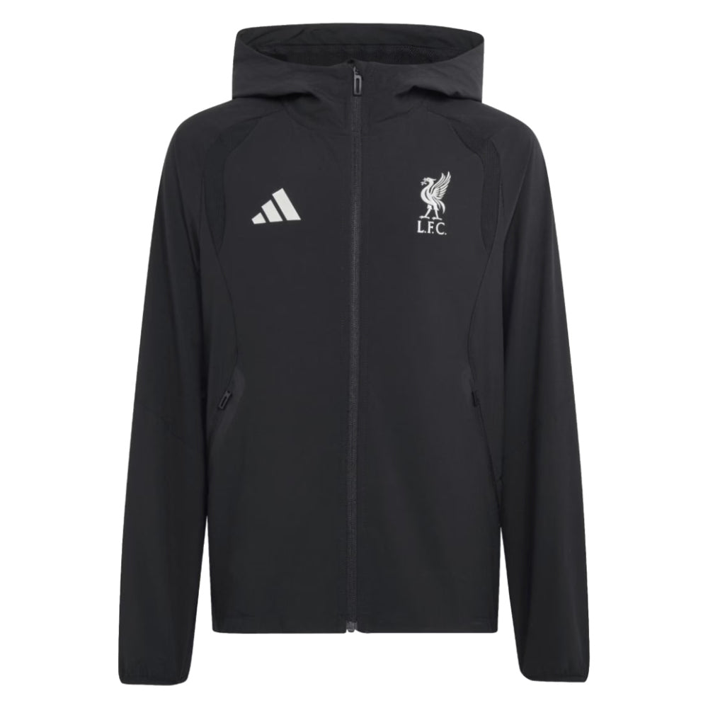 2026-2027 Liverpool TT Full Zip Windbreaker (Black) - Kids_0