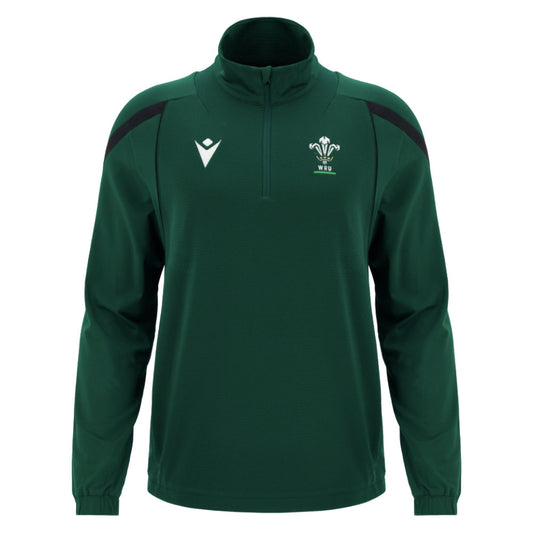 2026-2027 Wales WRU Rugby Travel Fleece 1/4 Zip (Green)_0