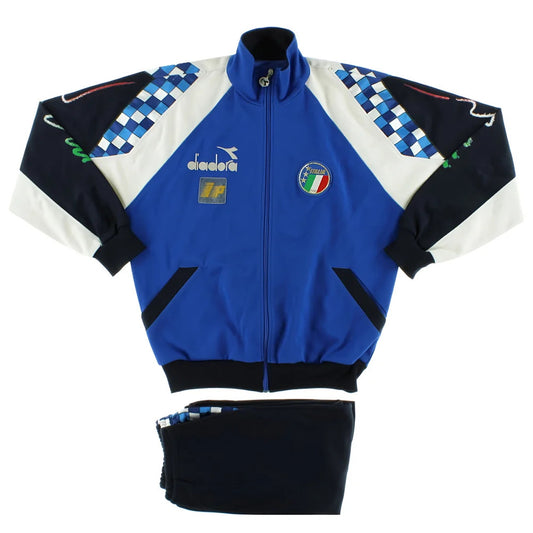 Italy 1990 Diadora Tracksuit Top and Bottoms ((Very Good) M)_0