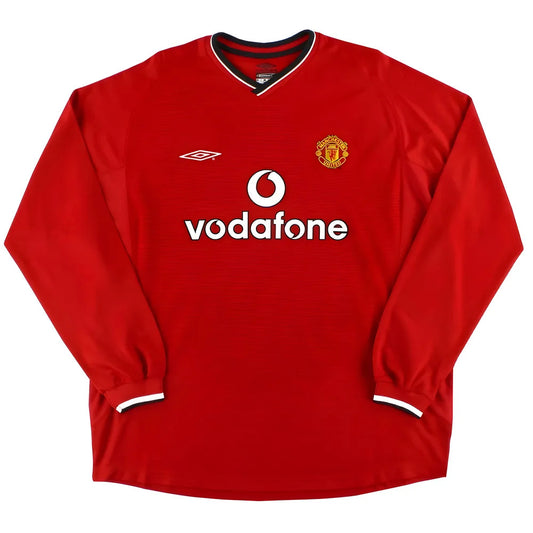 Manchester United 2000-02 Long Sleeved Home Shirt (XXL) (Excellent)_0