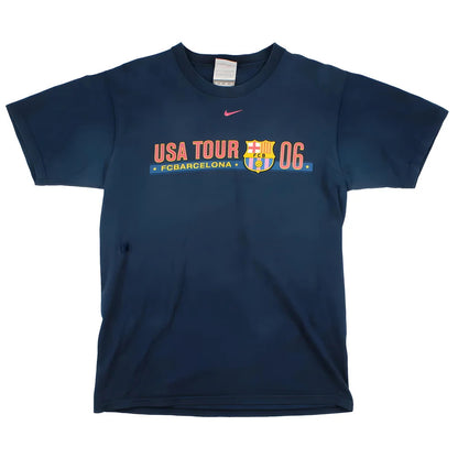 Barcelona 2006-07 Nike USA Tour Ronaldinho T shirt (S) (Very Good)_0