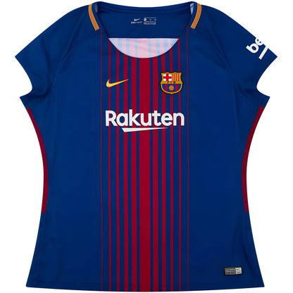 Barcelona 2017-18 Home Shirt (Womens) (XL) (Mint)_0