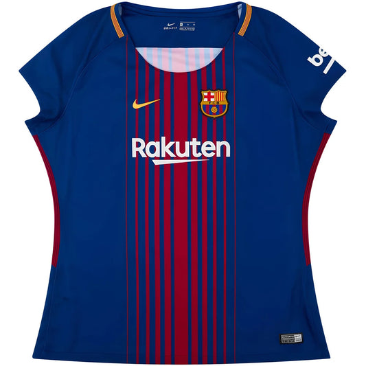 Barcelona 2017-18 Home Shirt (Womens) (XL) (Mint)_0