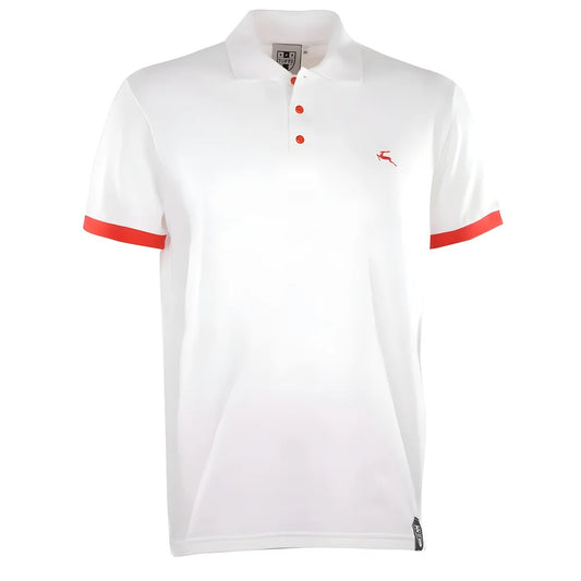Regular Fit. Embroidered badge. Ribbed collar. Three-button placket. Short sleeves with ribbed armba_0