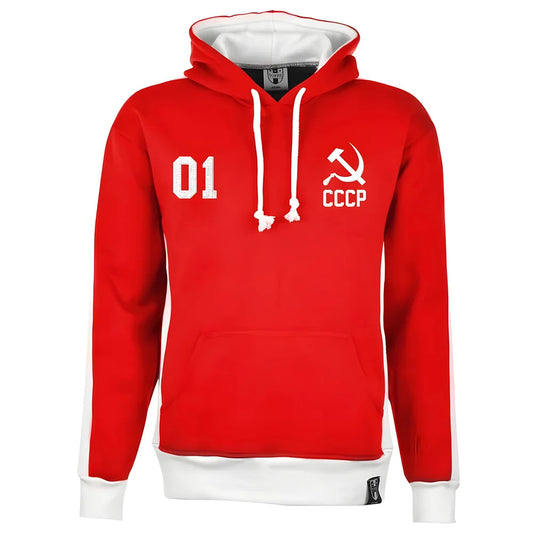 Soviet Union (CCCP) Number 01 Retro Hoodie - Red_0