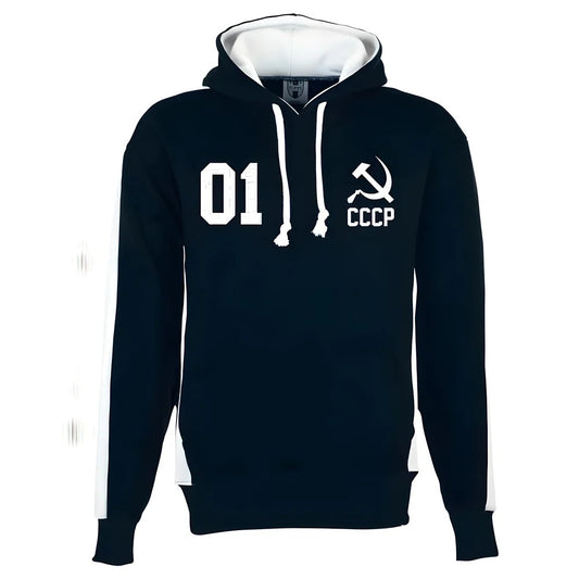 Soviet Union (CCCP) Number 01 Retro Hoodie - Black_0