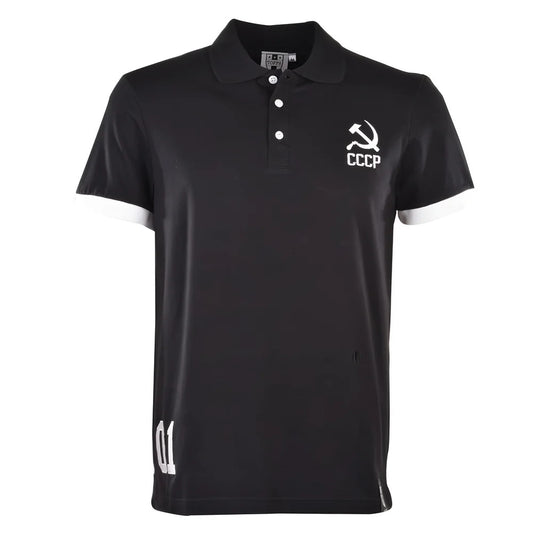 Soviet Union (CCCP) No 01 Black Polo Shirt_0