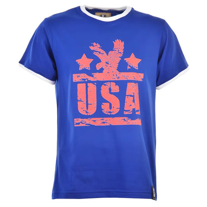 USA T-Shirt - Royal/White Ringer_0